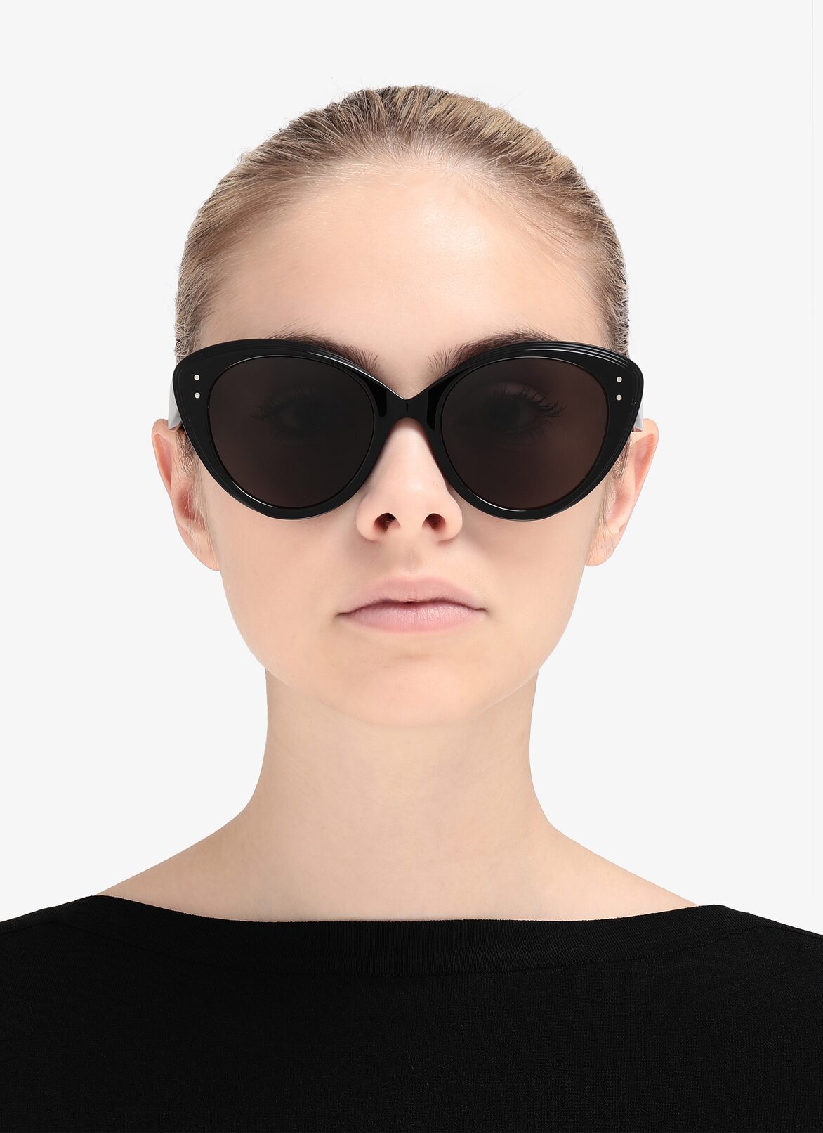 Lunettes De Soleil Œil De Chat Noires ALAÏA LUNETTES DE SOLEIL ŒIL DE CHAT NOIRES NOIR-NOIR-GRIS